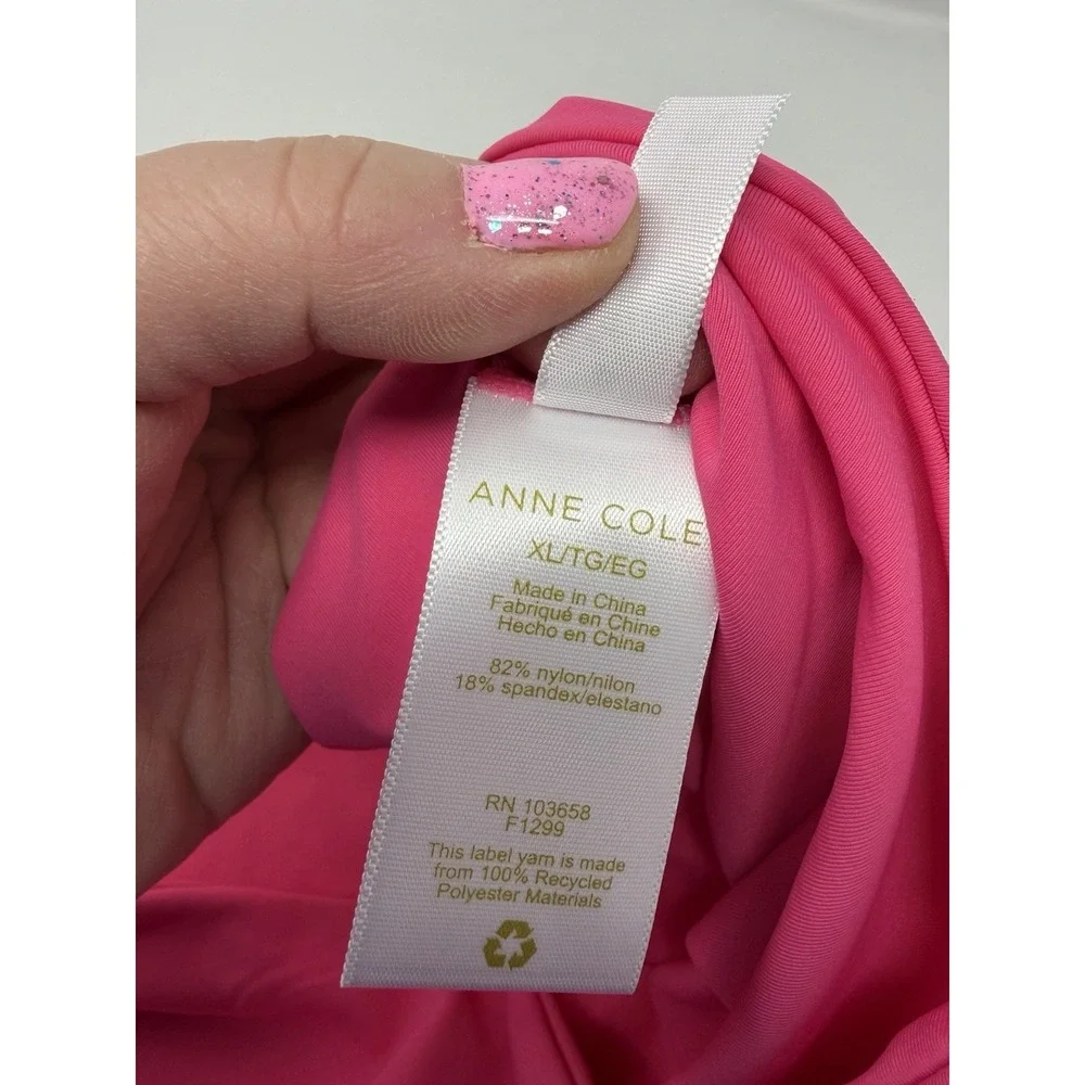 Anne Cole Womens XL Live In Color Convertible High Waist Shirred Swim Bottom 197